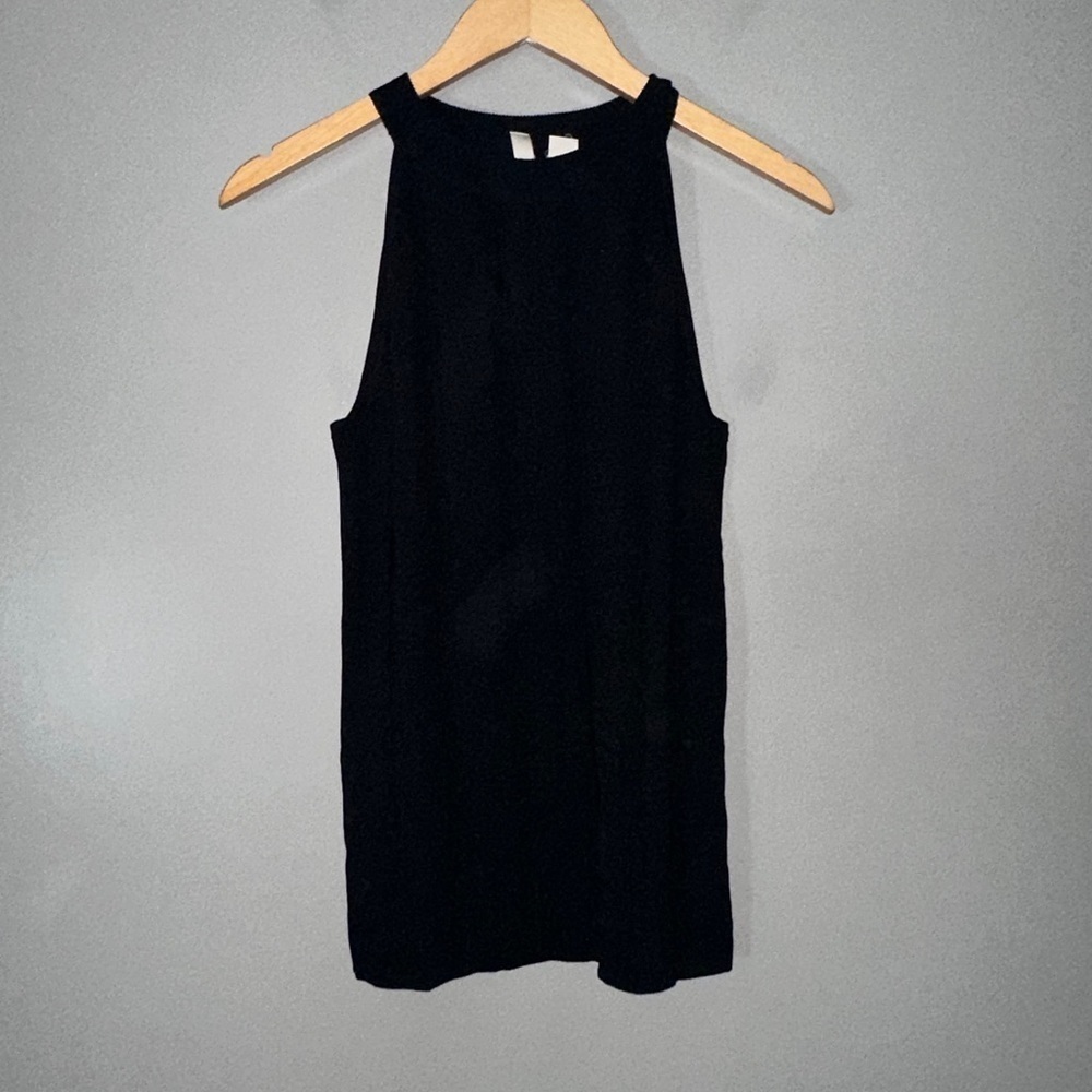 Moth knit distressed tank